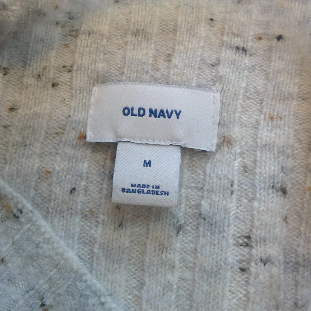 Old Navy Women's Grey Variegated Thread Long Sleeve Sweater (M) - Picture 7 of 9